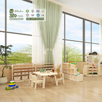 Ensemble table et chaises Hikeylove Montessori moderne pour école maternelle, armoire de rangement, mobilier scolaire durable et écologique pour garderie et salle de classe