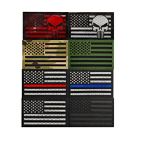 Multicam et Black Us Flag Ir Infrarouge Réfléchissant Patch Team Badge Inversé