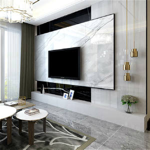 Meuble <span class=keywords><strong>mural</strong></span> moderne de luxe léger en pierre, décoration murale en carrelage, meuble <span class=keywords><strong>TV</strong></span> en marbre - Product Image 4
