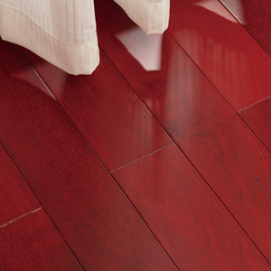 Piso de Madera de Roble Sintético con Acabado Liso en Color Rojo Marrón para Instalación en Vestíbulos de Hoteles y Habitaciones de Apartamentos - Product Image 3