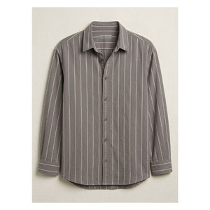 Camisa de Hombre de Manga Larga Casual con Cierre de Botones, Rayas Teñidas con Hilo de Algodón, Corte Regular, Precios Asequibles - Product Image 1