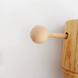 Wholesale Natural Wood Self Rattle Tube Double Ball Hand Shaker For Kindergarten <b>Music</b> Classroom Teaching Aid - Product Image 2