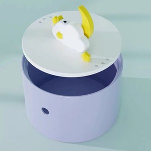 Dispensador de agua cerámico con oxígeno activo Moon para gatos, fuente de agua redonda reutilizable para mascotas - Product Image 3