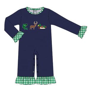 Proveedor Gold: Pelele de Algodón Azul Marino con Estampado de Pato y Ciervo para Bebé Niño - Product Image 3