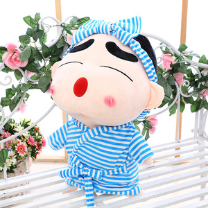 Shinchan 55cm grande figurine en peluche <span class=keywords><strong>peignoir</strong></span> PP coton rempli tissu poupée et jeter oreiller mignon cadeau d'anniversaire pour les filles - Product Image 5