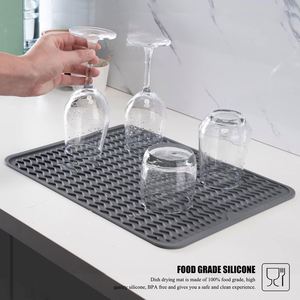 Tapete de silicona gris para secar, 15.8 x 12 pulgadas, antideslizante, resistente al calor, para drenaje de fregadero - Product Image 4