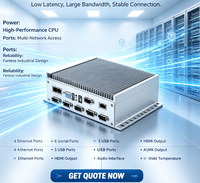 Boîtier PC industriel mural intégré RK3399 256 Go, processeur Intel I3, architecture X86, hôte compact, passerelle de calcul IoT au niveau du périphérique