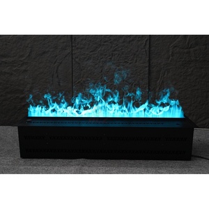 <span class=keywords><strong>Cheminée</strong></span> électrique à vapeur d'eau 3D à flamme <span class=keywords><strong>LED</strong></span> multicolore réglable et personnalisable de 50 cm, avec application, en promotion - Product Image 6