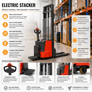 โรงงานจำหน่ายรถยกไฟฟ้าแบบ Reach Stacker ขนาด 1.6 ตัน เสาสามท่อน สูง 5.5 เมตร ใช้พลังงานแบตเตอรี่ สำหรับคลังสินค้าและโลจิสติกส์ - Product Image 3