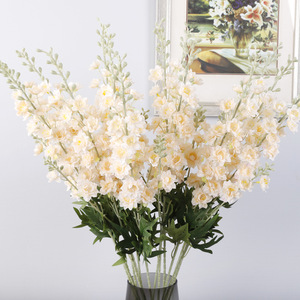 Fleurs artificielles en soie plastique Delphinium violet 86cm, décoration intérieure, accessoires de mariage, haute simulation - Product Image 3