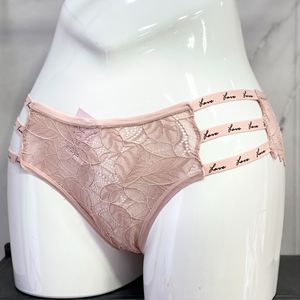 Tanga Sexy <span class=keywords><strong>de</strong></span> Encaje <span class=keywords><strong>de</strong></span> Terciopelo con Logotipo Personalizado Love Secret Letter, con Pedrería, Brillante, con Diamantes - Product Image 2