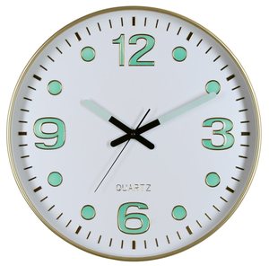 Glow in the Dark <b>Decorative</b> <b>Wall</b> <b>Clock</b> Rounded Shape Luminous and Eye-Catching - Product Image 3