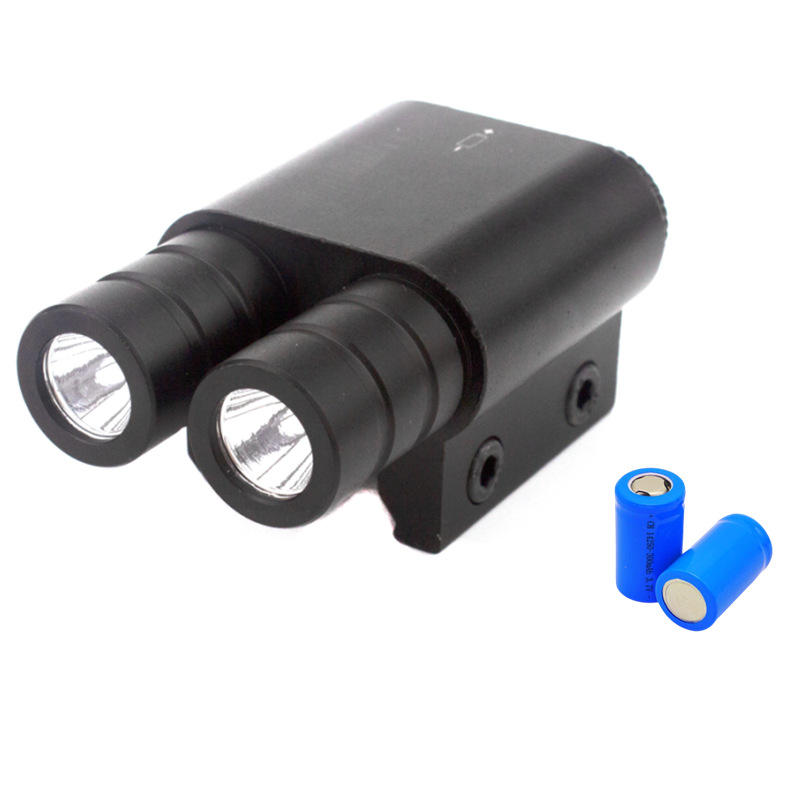 White flashlight set including batteries