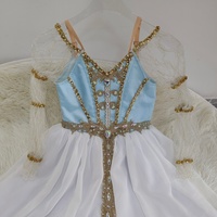 BT2607231002 Livraison rapide, costumes de danse espagnole pour enfants, filles, femmes, adultes, tutu bleu romantique pour la danse classique