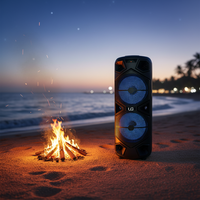Altavoz Multifuncional con Subwoofer para Fiestas al Aire Libre, Reproductor de Audio Boombox de 60W con LED RGB 5.0, Altavoz con Ranura para Tarjeta TF