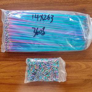 Rayons de vélo en acier inoxydable à haute résistance, anodisés arc-en-ciel, 14G*263, couleur personnalisée pour roues de VTT/Route - Ensemble de rayons avec kit de tétons - Product Image 5