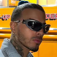 Twooo 6772 Designer Lunettes de soleil Star Punk Cool Lady Décoration Y2K Lunettes de soleil