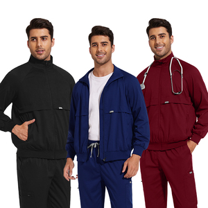 Vente en gros Logo personnalisé Ensembles de gommage Stretch Infirmière Hôpital Scrubs Costume Soins infirmiers Ensembles Médical Hôpital Uniformes pour Femmes Hommes - Product Image 1