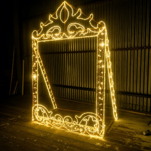 <b>Christmas</b> Photo Frame Decorative <b>Light</b> for Framing Visitors Within Festive Scenes at Parks Events and Outdoor Displays - Product Image 1