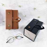 Organisateur de lunettes pliable portable 2/3/4/5/6 multi-emplacements, rangement pour lunettes de soleil, présentoir, étui à lunettes en cuir PU pour voyage, boîte à lunettes pour la maison
