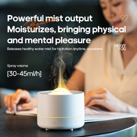 Humidificateur d'air à flamme 200ml avec projecteur étoilé pour chambre à coucher, bureau et maison