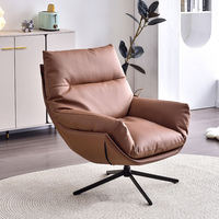 Canapé deux places inclinable moderne en cuir, fauteuil pivotant pour chambre et appartement