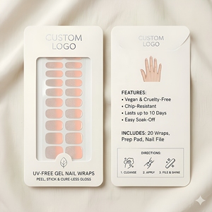 Autocollants <span class=keywords><strong>pour</strong></span> ongles semi-durcis, gel UV sans exposition, couleur or champagne, effet dégradé ombré élégant, <span class=keywords><strong>pour</strong></span> mariage, été 2026 - Product Image 1