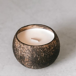 Bán Buôn Tinh Khiết Tự Nhiên Dừa Shell Candle Container Biểu Tượng Tùy Chỉnh Sáp Đậu Nành Nến Dừa Bát - Product Image 2