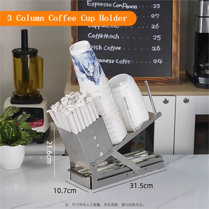 Porte-gobelets en métal réglable à 4 compartiments, écologique, multifonctionnel, pour organiser et distribuer les boissons - Product Image 6