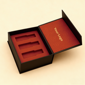 Custom Luxury <b>Magnetic</b> Perfume <b>Box</b> with Flocking EVA Insert, Rigid Paper Perfume Packaging <b>Box</b> with Gold Foil Stamping & UV - Product Image 2