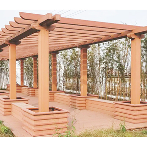 Gazebo <span class=keywords><strong>de</strong></span> <span class=keywords><strong>jardin</strong></span> <span class=keywords><strong>tonnelle</strong></span> cour maison <span class=keywords><strong>jardin</strong></span> extérieur volets wpc pergola cadre kit - Product Image 2