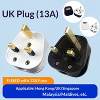 Prise standard britannique 13A 250V avec certification ASTA, adaptateur de prise électrique britannique à 3 broches BS1363, modèle d'exportation très vendu