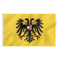 Drapeau historique de l'Empire romain sacré, en polyester imprimé, drapeau royal anglais, cordes pour accrochage, double couture robuste