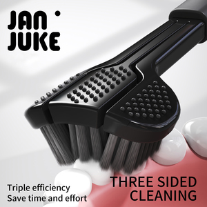<span class=keywords><strong>Brosse</strong></span> <span class=keywords><strong>à</strong></span> <span class=keywords><strong>dents</strong></span> souple multi-angles <span class=keywords><strong>à</strong></span> <span class=keywords><strong>3</strong></span> <span class=keywords><strong>faces</strong></span>, nettoyage complet, légère, portable, pour la famille et les voyages - Product Image 5