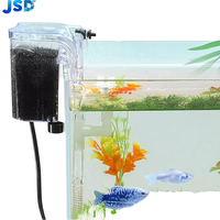 Filtre cascade JSD 3W pour aquarium, filtre pour petit aquarium avec débit réglable, écrémeur d'huile pour réservoirs de 15 à 30 cm