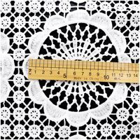 Dentelle Guipure Broderie Soluble à l'Eau 100% Polyester de Haute Qualité, Tissu de Dentelle Laitée, Couleur Personnalisée, Poids Moyen, pour Soirée