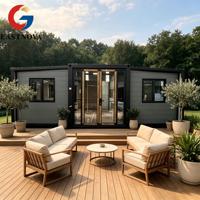 Maison conteneur extensible de 40 pieds avec salle de bain et cuisine, maison préfabriquée de luxe
