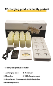 Fábrica al por mayor Sin llama y LED Velas Eléctrico Recargable Luz Amarilla Pilar LED Vela con Llama Móvil - Product Image 6