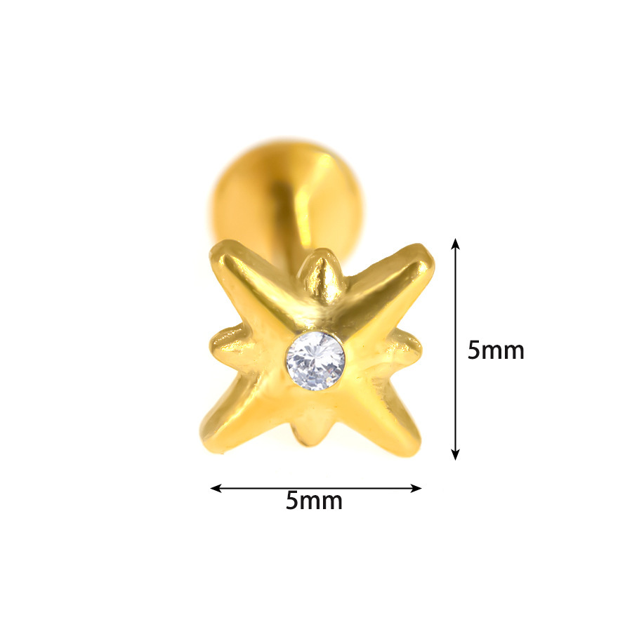 Étoile octogonale dorée