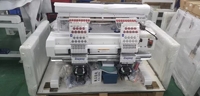 Prix promotionnel 2 têtes 9 aiguilles Machine à broder plate 400x500mm zone de travail Machine à broder par ordinateur à double tête