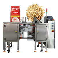 Machine automatique de remplissage et d'étiquetage de granulés pour produits alimentaires (noix, riz, chips, bonbons, biscuits) dans des sachets plastiques Doypack