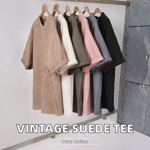 Camiseta Extra Grande para Hombre, Camiseta Holgada de Estilo Urbano para Mujer, Manga Corta, Unisex, Informal, 100% Algodón, Tejido de Punto, Logotipo Personalizado, al por Mayor - Product Image 3