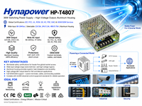 Alimentation à découpage 36W 48Vdc/0.75A, large plage d'entrée 90-264Vac, certifiée UL508 CE FCC, boîtier en aluminium pour points d'accès et VoIP Hynapower HP-T4807