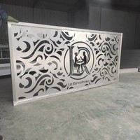 Panneaux décoratifs de jardin en alliage d'aluminium découpés au laser, motif artistique personnalisé gravé, pour clôture de jardin, villa extérieure, cour.