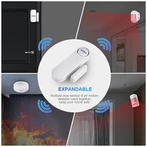 Sensore Wireless per Porte BSSY, Sistema di Allarme di Sicurezza con Telecomando, 120dB Antifurto Intelligente per Bambini, Armadietti e Casa - Product Image 5