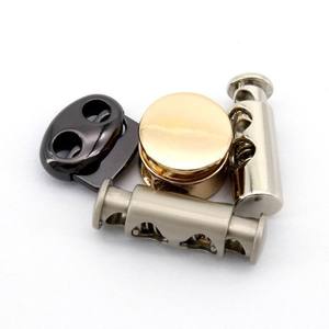 Hebilla de ajuste de doble cabezal de aleación de zinc sin níquel con técnica de chapado, tipo nariz de cerdo, para cuerda elástica, venta al por mayor - Product Image 3