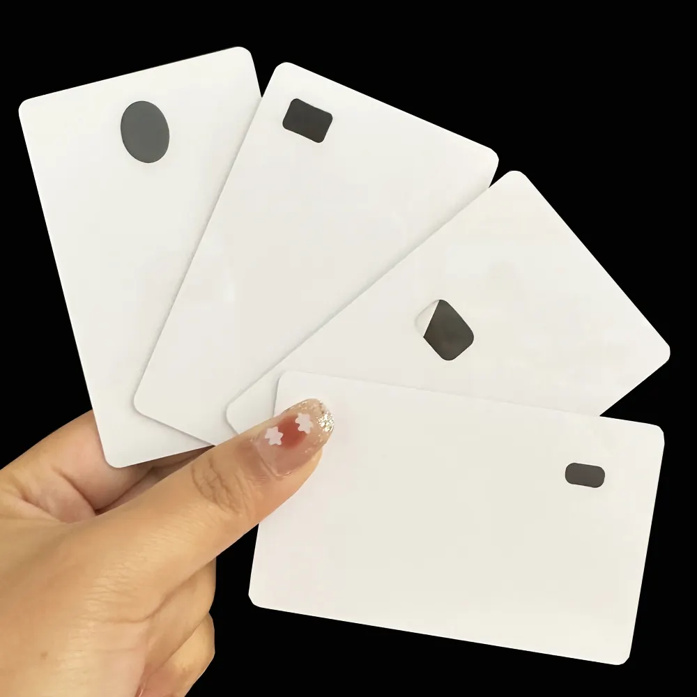 विशेष कस्टम आकार मुद्रण 85.5*54*0.76 मिमी होलोग्राम रिक्त 100% पॉलीकार्बोनेट आईडी कार्ड स्पष्ट विंडो के साथ