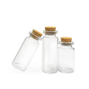 Tapas de corcho Mensaje de los deseos Botellas de vidrio transparente esmerilado Etiqueta Viales Pudín Tarro de vidrio con tapón de madera de corcho - Product Image 3