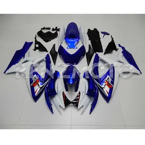 Carénages de moto complets adaptés pour Suzuki GSXR600 750 2006 2007 Abs corps en plastique noir bleu blanc