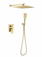 Robinet d'eau chaude Salle de bain Douche Mitigeur Système Bain Pluie Mélangeur Bain Douche Robinets Ensemble Conceald Laiton Voriva Personnalisé Luxe Or